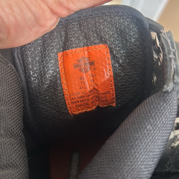 HARLEY DAVIDSON MENS MOTORCYCLE BOOTS IN BLACK SIZE 8.5 - Picture 8 of 8